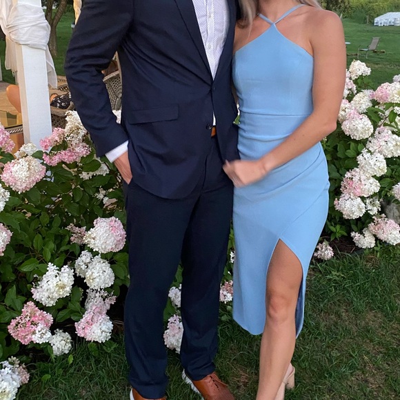 BOLDLY STOOD MIDI DRESS BLUE - Picture 3 of 3